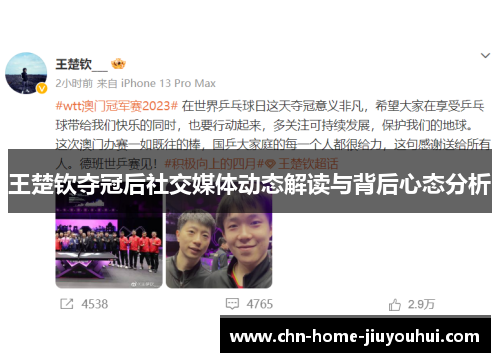 王楚钦夺冠后社交媒体动态解读与背后心态分析